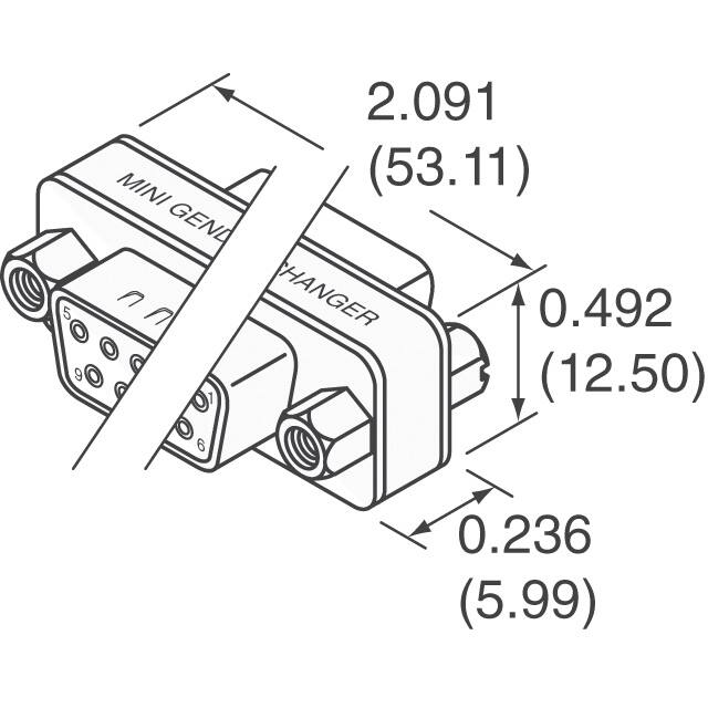 GCHDLP44F44F NorComp Inc.  D-Sub-D-förmige Steckverbinderadapter